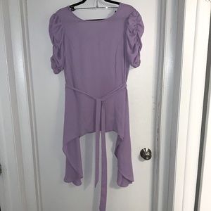 NY&Co Semi-Sheer shark bite blouse